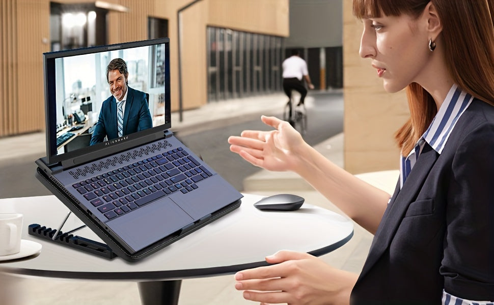 6-Fan LED Laptop Cooling Pad | Ultra-slim, USB-powered stand for 15.6"–17" laptops