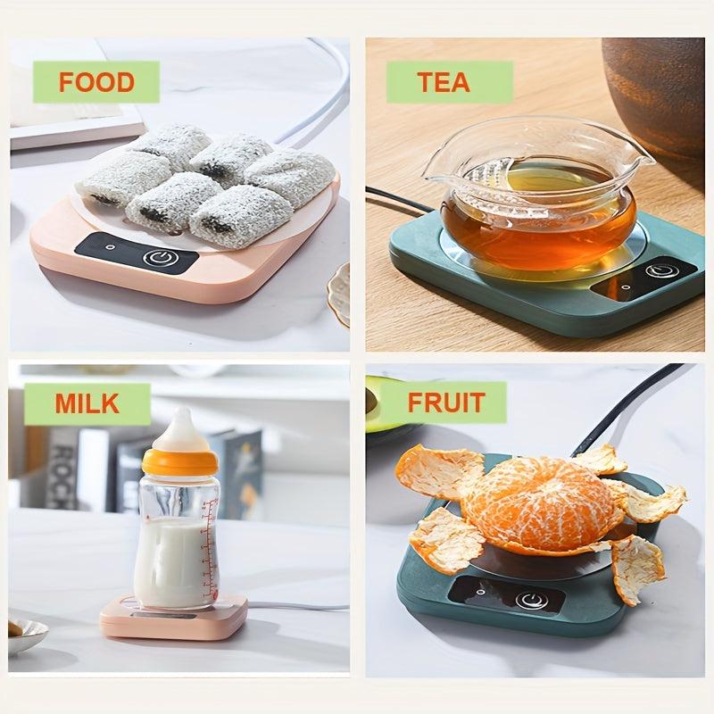 Coffee Mug Warmer – 110V Aluminum Heating Coaster (4" × 5")