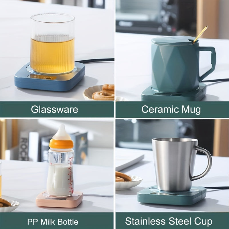 Coffee Mug Warmer – 110V Aluminum Heating Coaster (4" × 5")