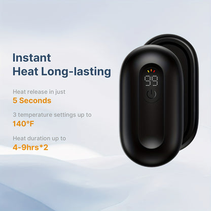 Rechargeable Hand Warmers – 2-Pack Magnetic Electric Warmers with Digital Display