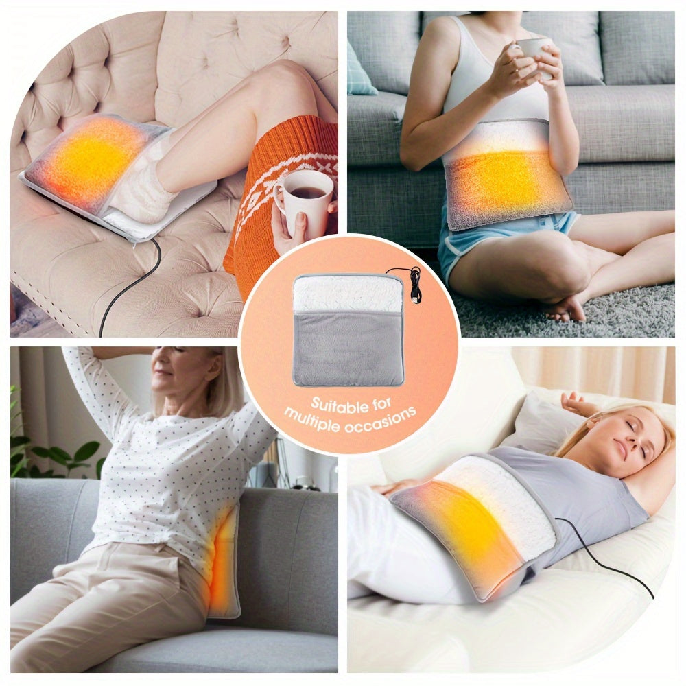 USB-Powered Electric Foot Warmer - Washable Flannel Heating Pad for Cozy Home