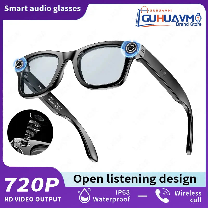 AI Smart Glasses with 8MP Camera Video Recording 100+ Languages