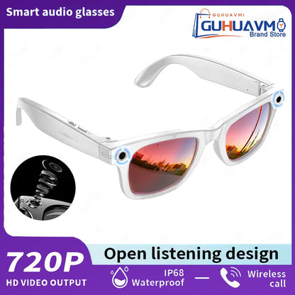 AI Smart Glasses with 8MP Camera Video Recording 100+ Languages