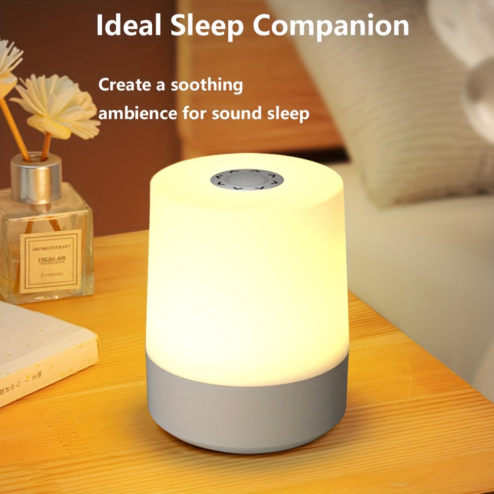 Dimmable touch bedside lamp featuring 3-color warm/white LED, USB charging, and a portable night-light design.